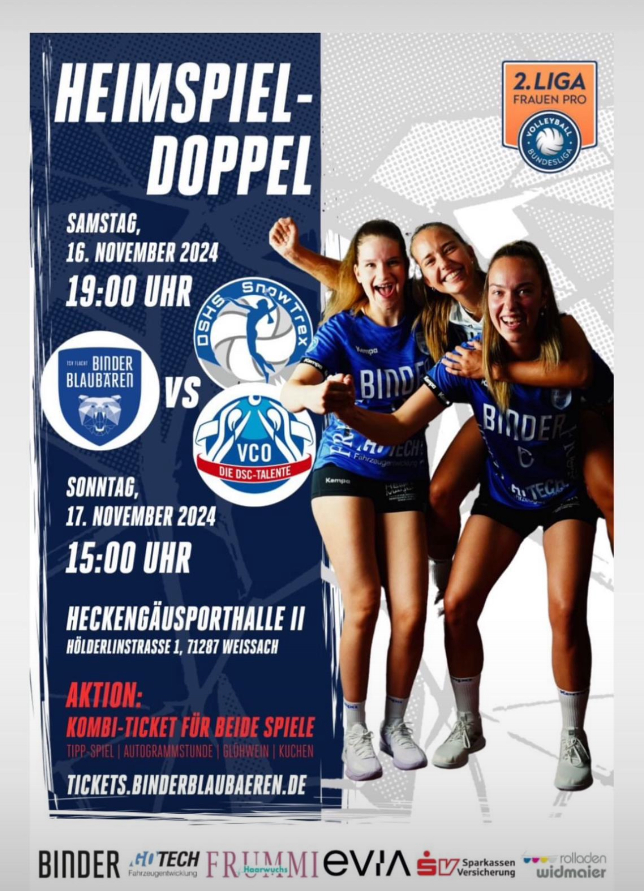 Binder Blaubären TSV Flacht - Heimspiel Doppel