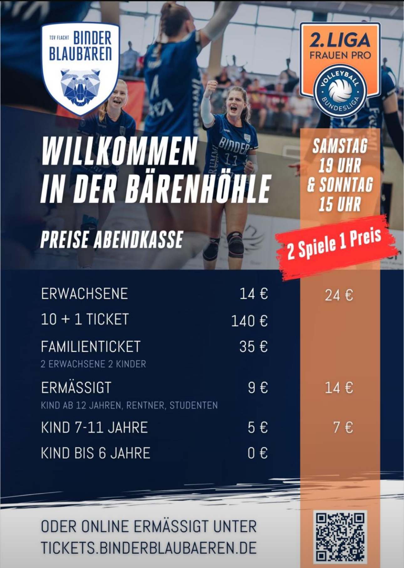 Binder Blaubären TSV Flacht - Heimspiel Doppel