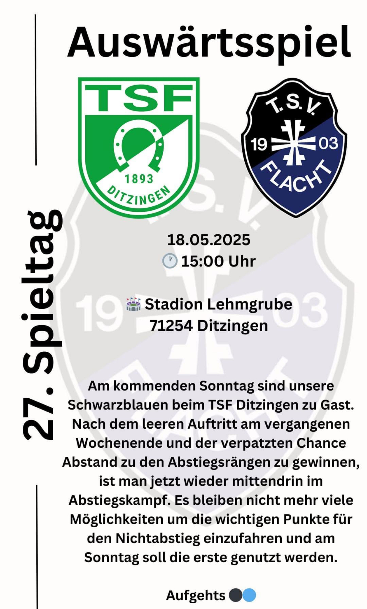 Schwarz/blau zu Gast in Ditzingen