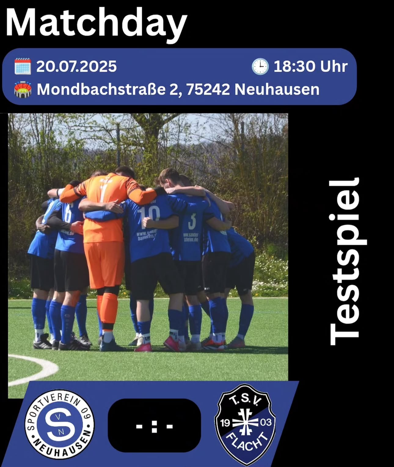 Erstes Testspiel unserer schwarz/blauen