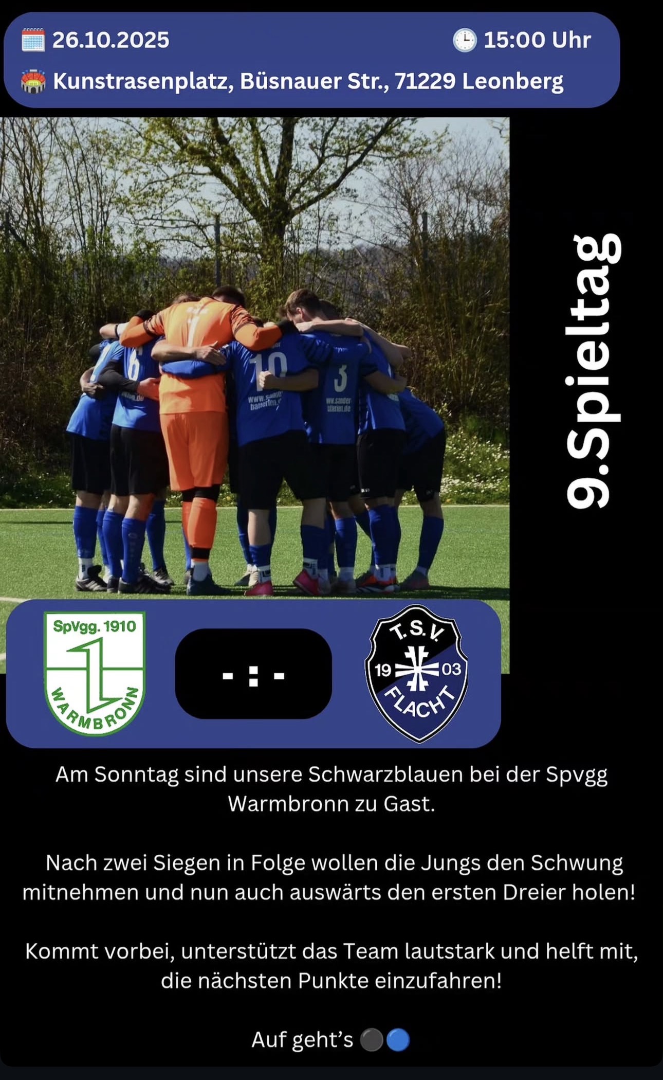 Auswärtspiel in Warbronn