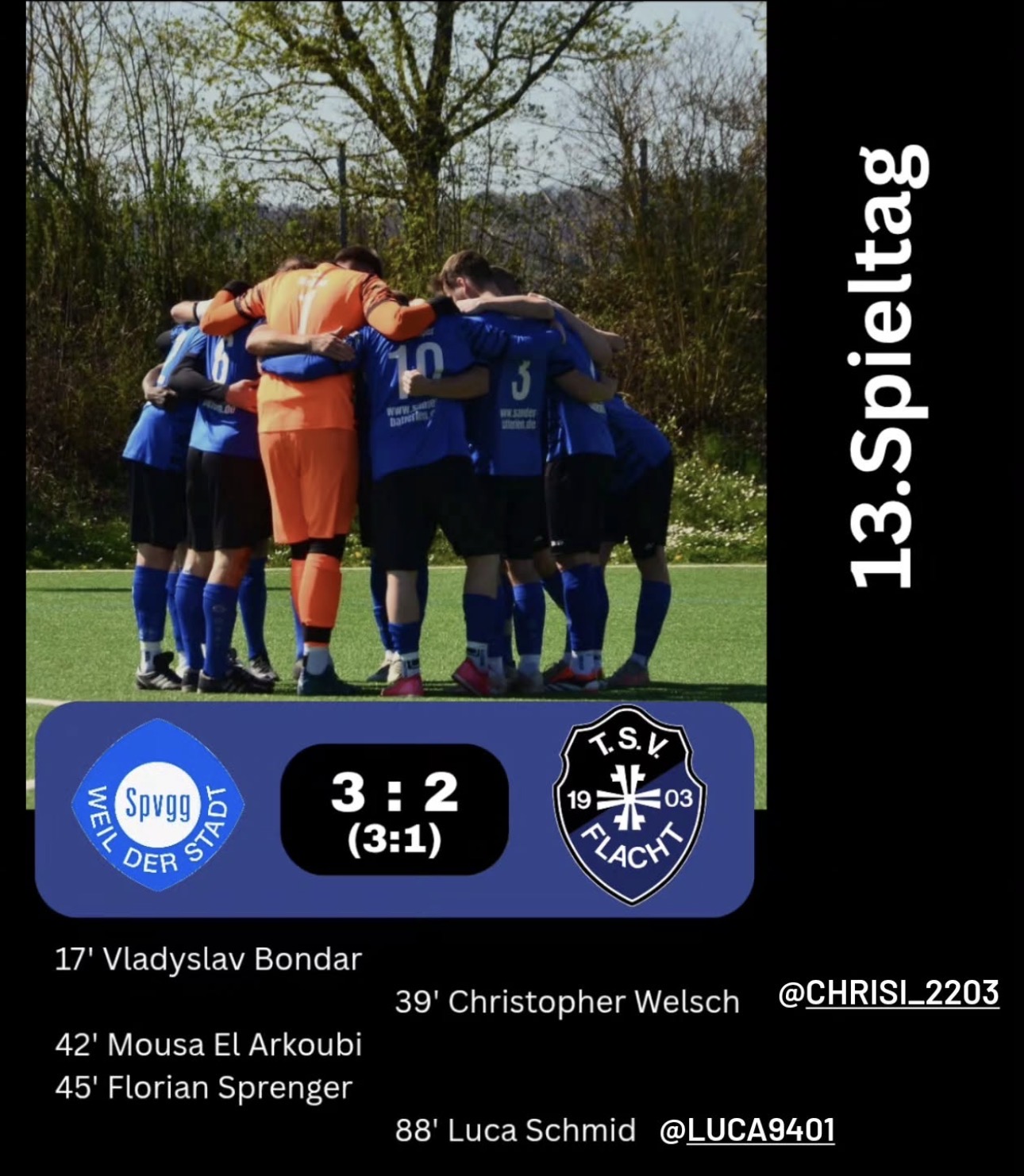 Rückblick von unserem Pressewart Wopfi: SpVgg Weil der Stadt – TSV Flacht 3:2 (3:1)