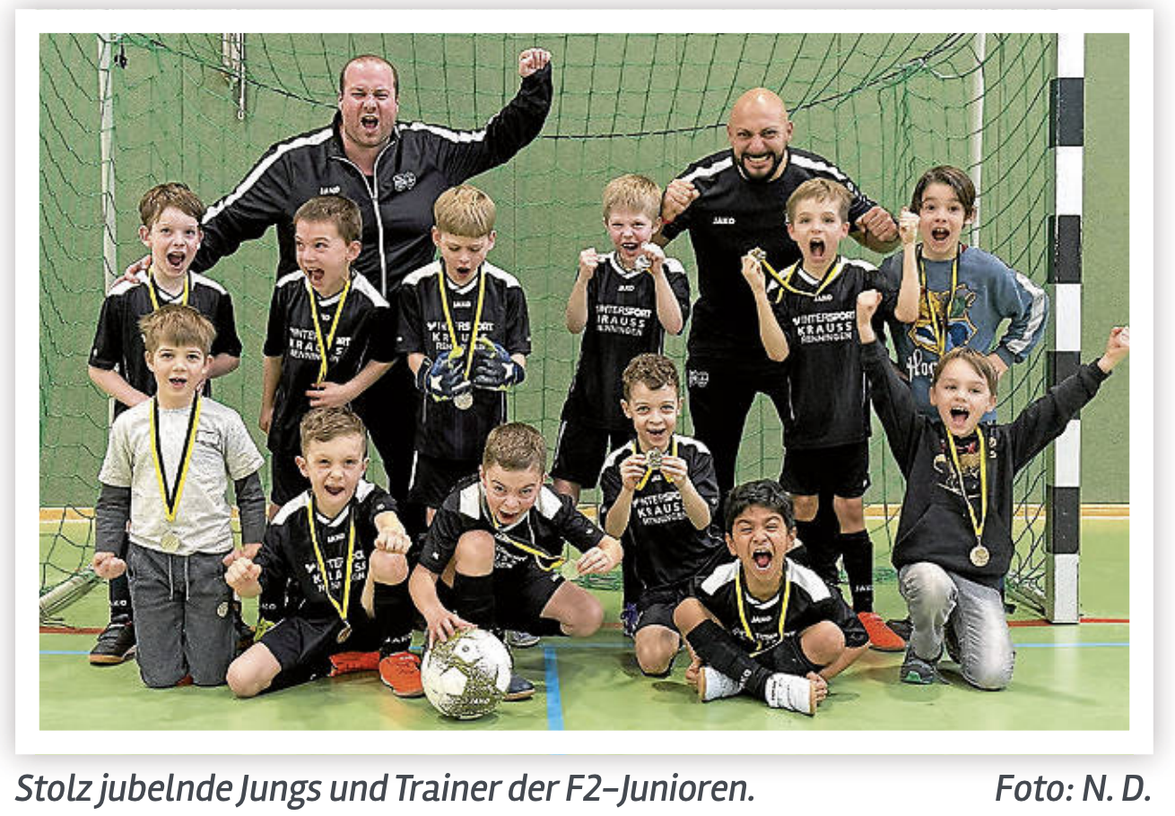 Junioren Weissach-Flacht: F2-Junioren (Jahrgang 2018): Leistungsvergleich in der Heckengäuhalle 1 in Weissach