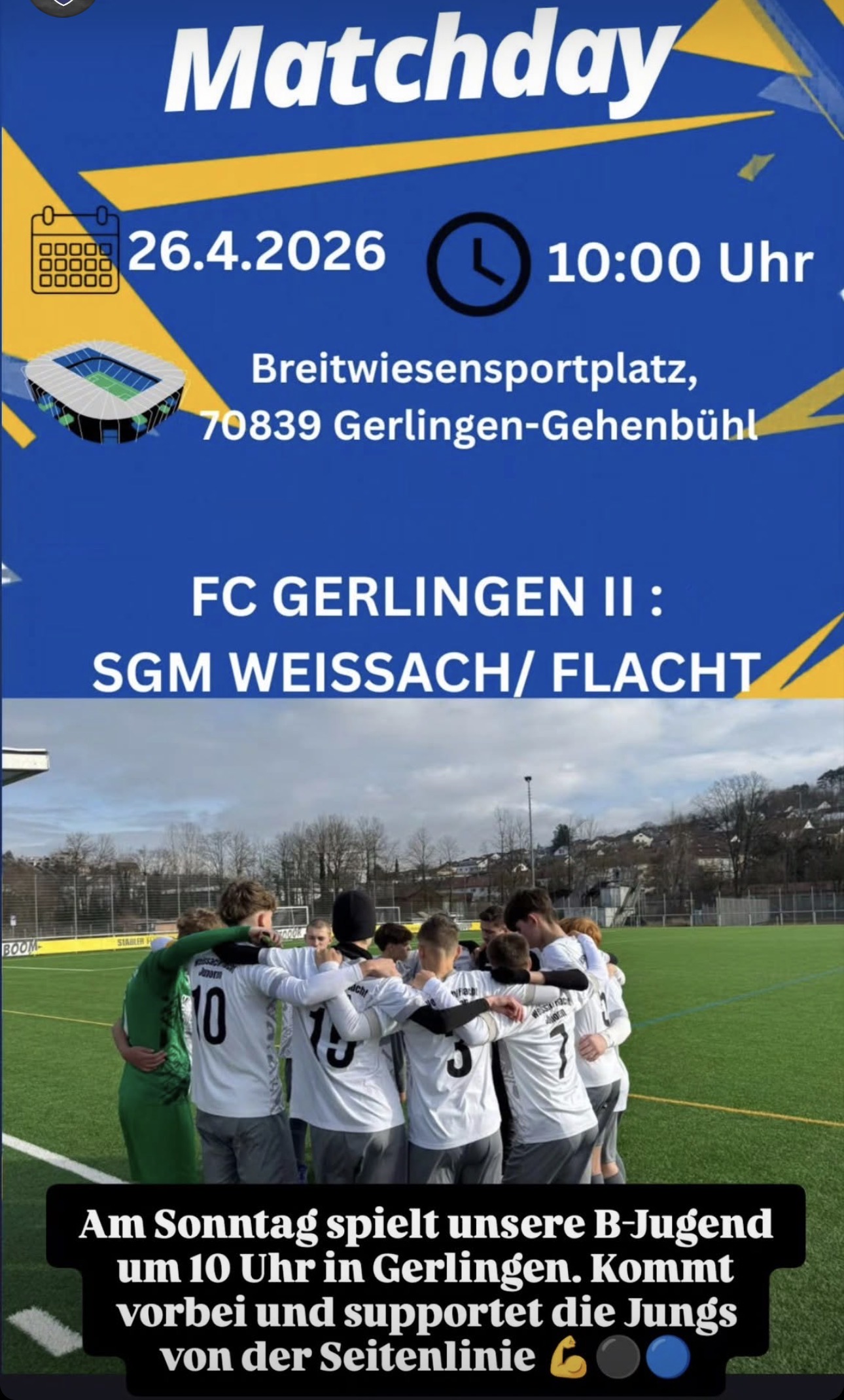 Matchday der Junioren Weissach-Flacht