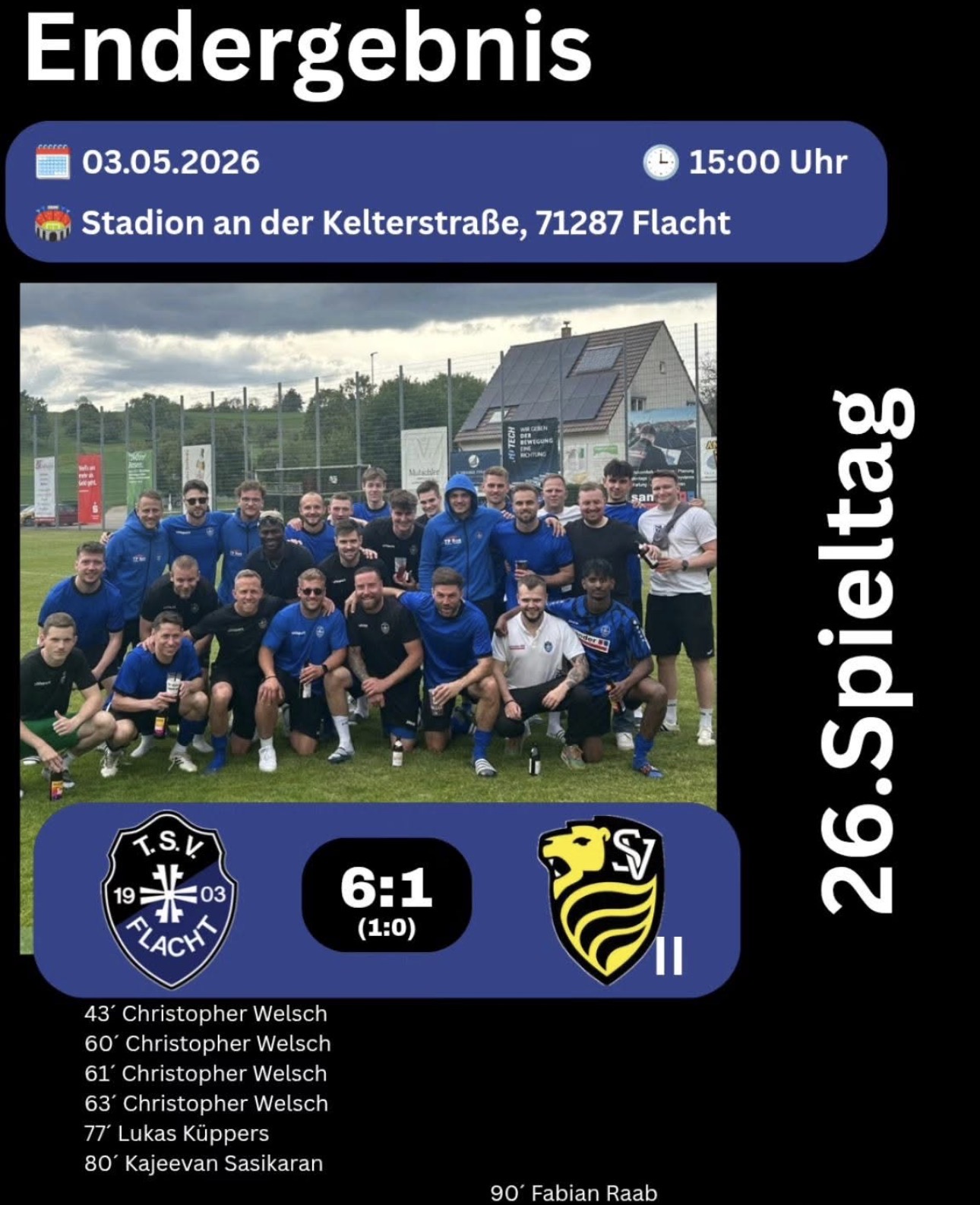 Deutlicher Heimerfolg gegen die Zweitvertretung des SV Leonberg/Eltingen