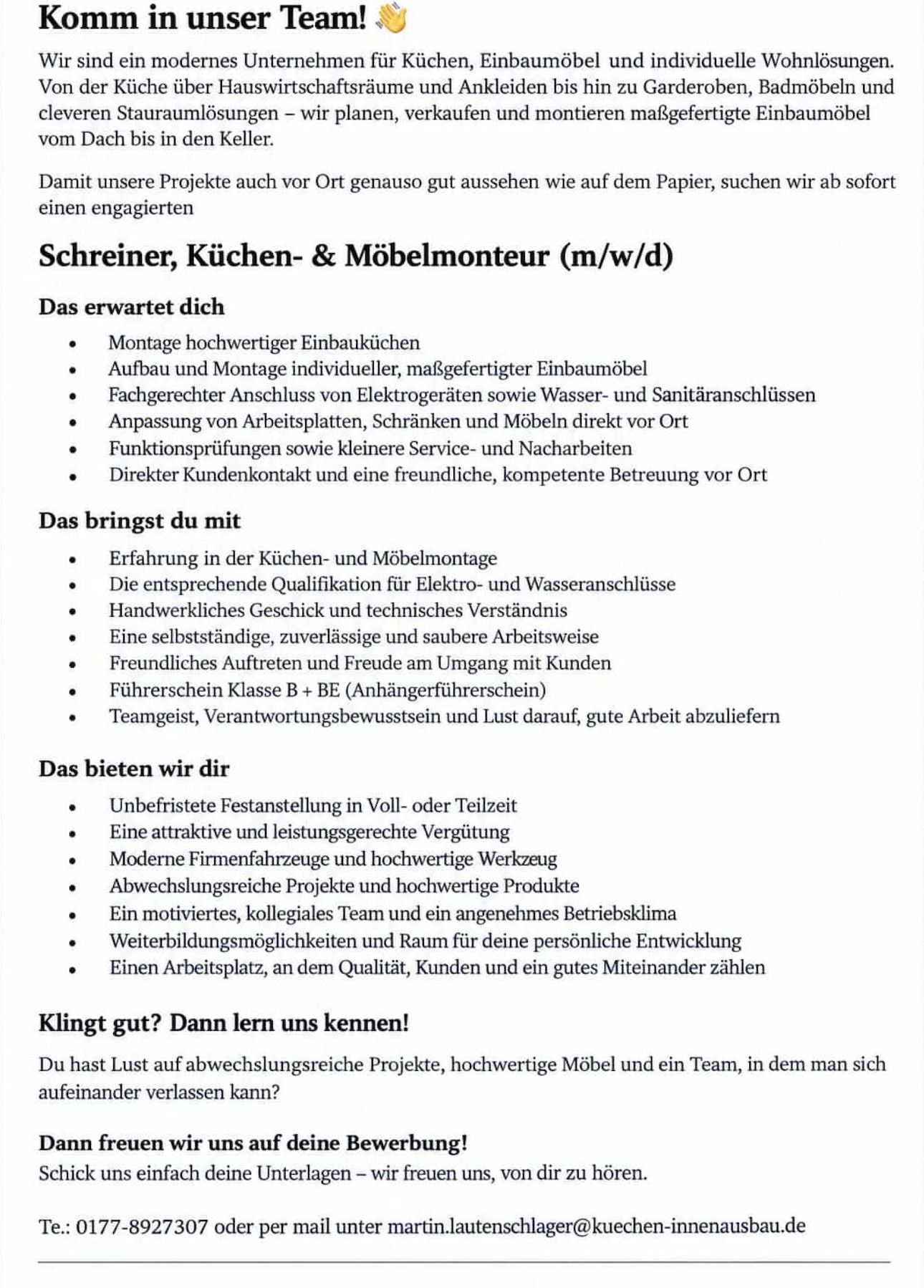 Unser Partner sucht Verstärkung – komm in sein Team!
