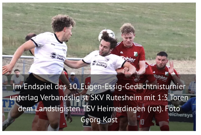 infopress24.de: Heimerdingen holt sich zum dritten Mal den Eugen-Essig-Pokal