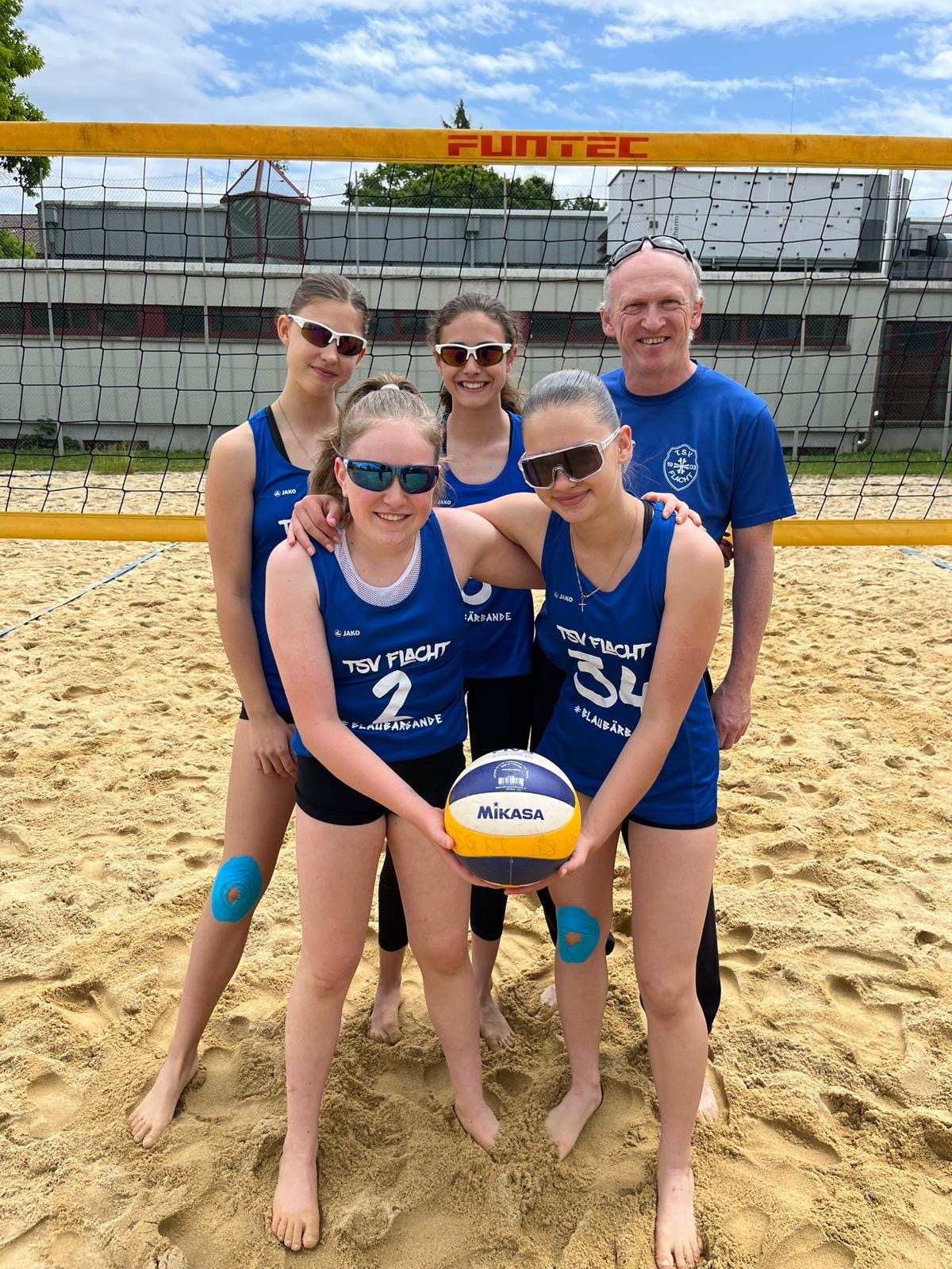 U15-Mannschaft der Blaubären TSV Flacht holt sich den Titel bei den Württembergischen Beach-Meisterschaften!