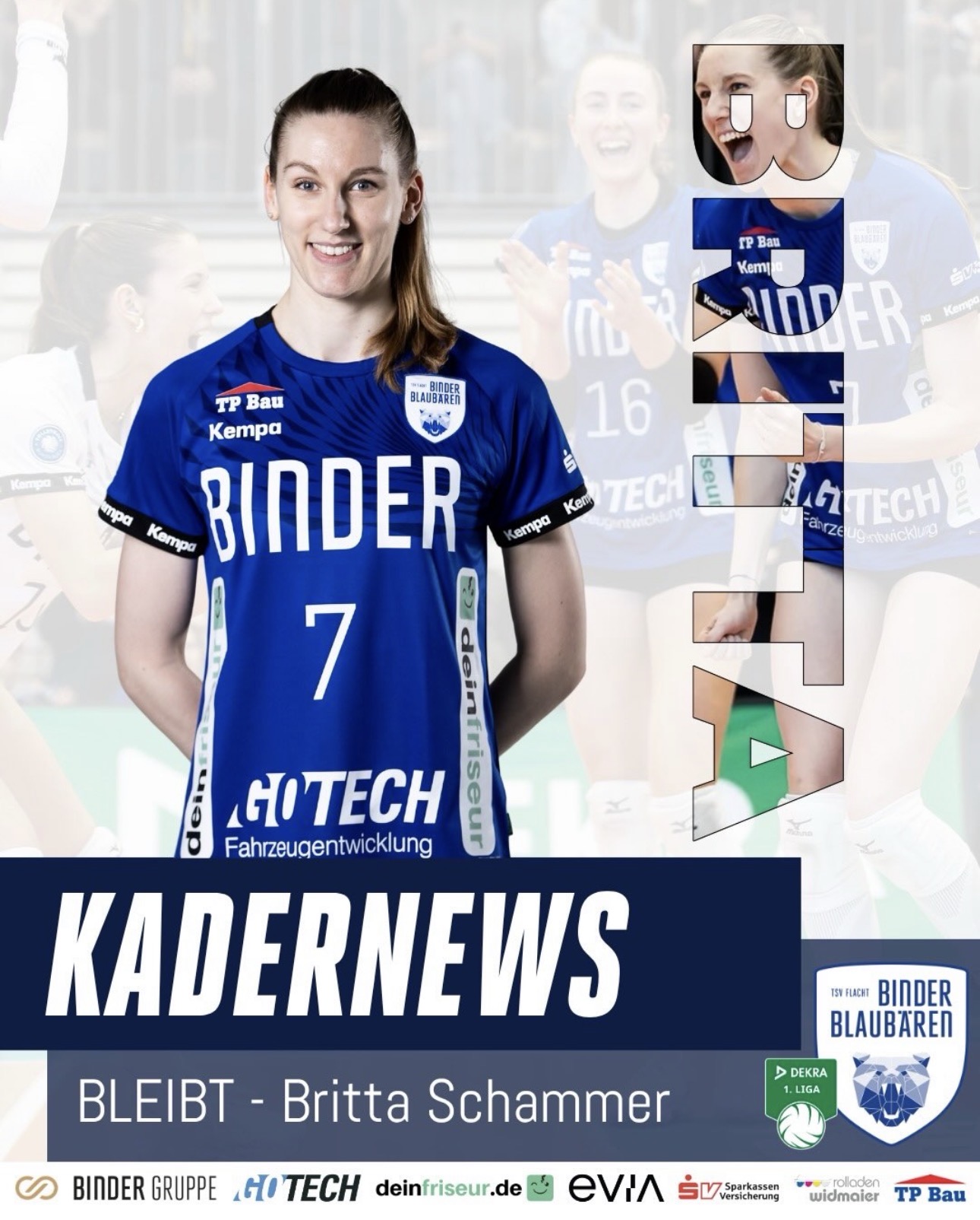 News der Binder Blaubären TSV Flacht: Britta Schammer geht in ihre dritte Saison bei den Blaubären