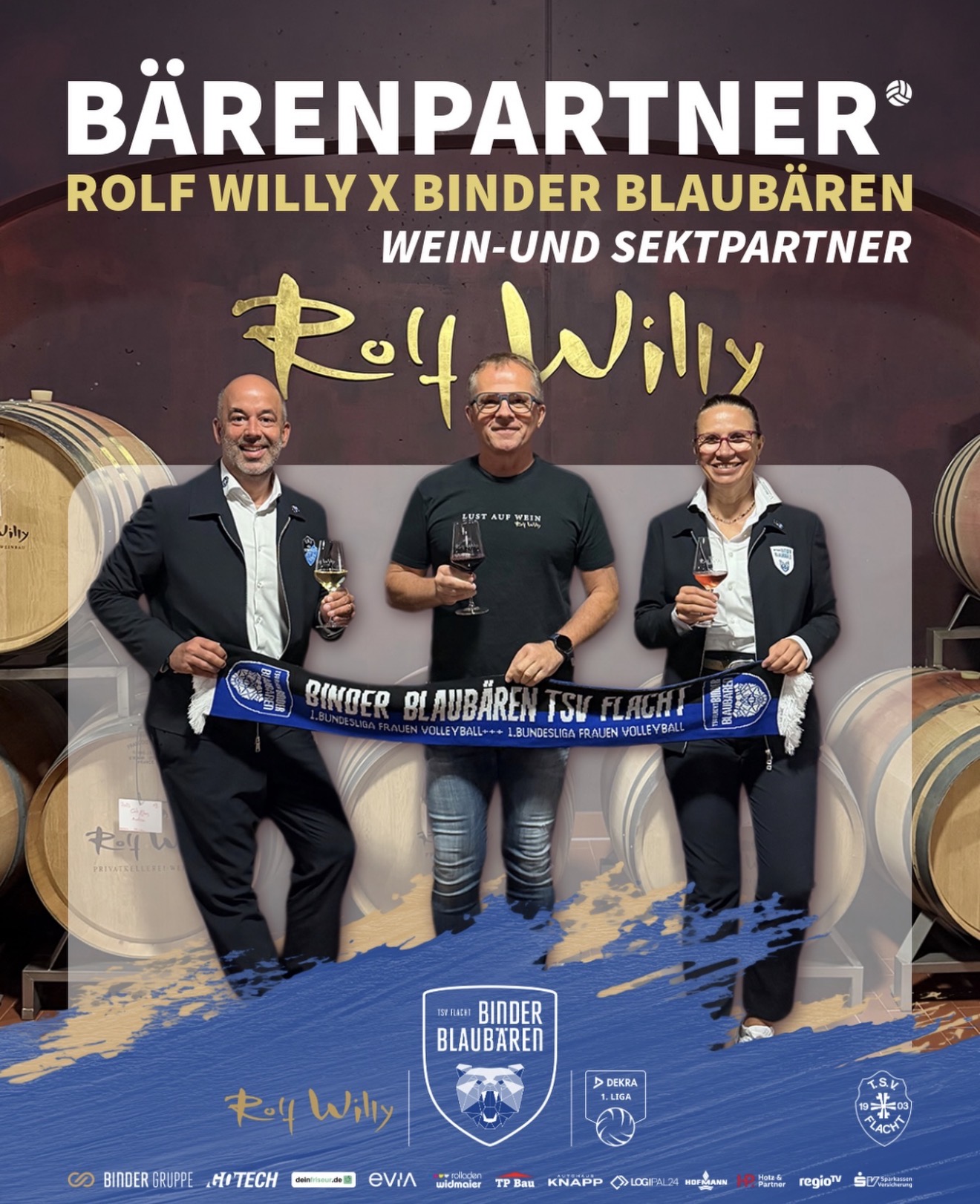 BÄRENSTARK & BOCKSTARK: ROLF WILLY BLEIBT PARTNER DER BINDER BLAUBÄREN! 