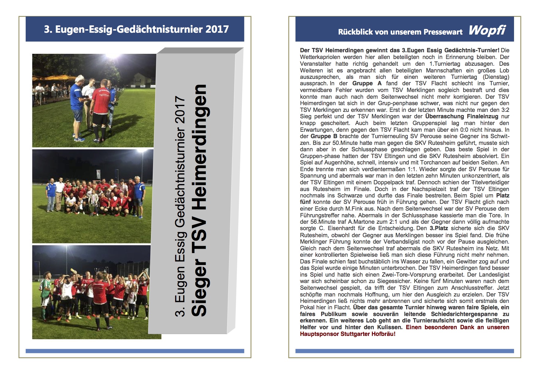 2017 08 18 Sondereinlage Sportplatzblatte Heimspiel Hofingen.2