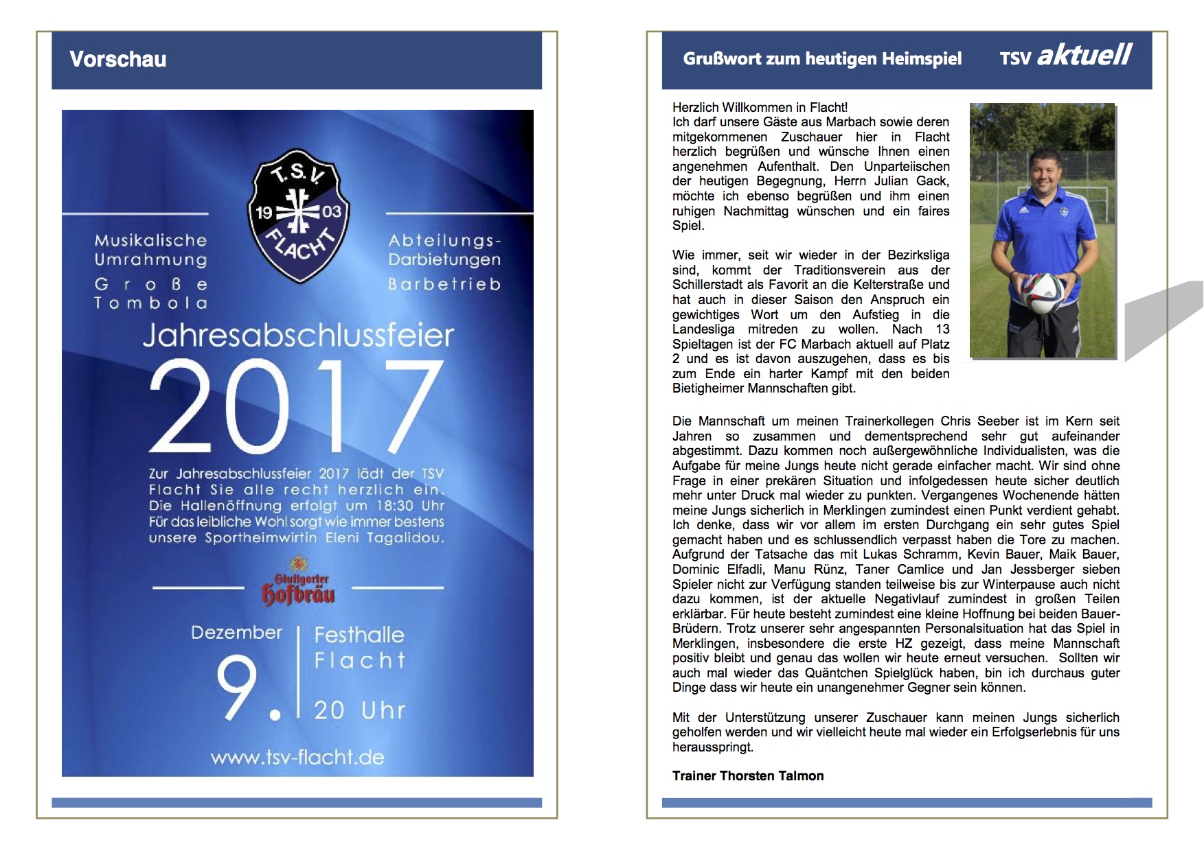 2017 11 18 Sondereinlage Sportplatzblatte Heimspiel Marbach.1